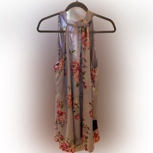 LULU’s Floral Lavender Halter Dress